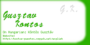 gusztav kontos business card