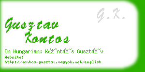 gusztav kontos business card